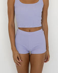 Monroe High Waisted Shorts | Women's Boy Shorts with Elastic Waistband