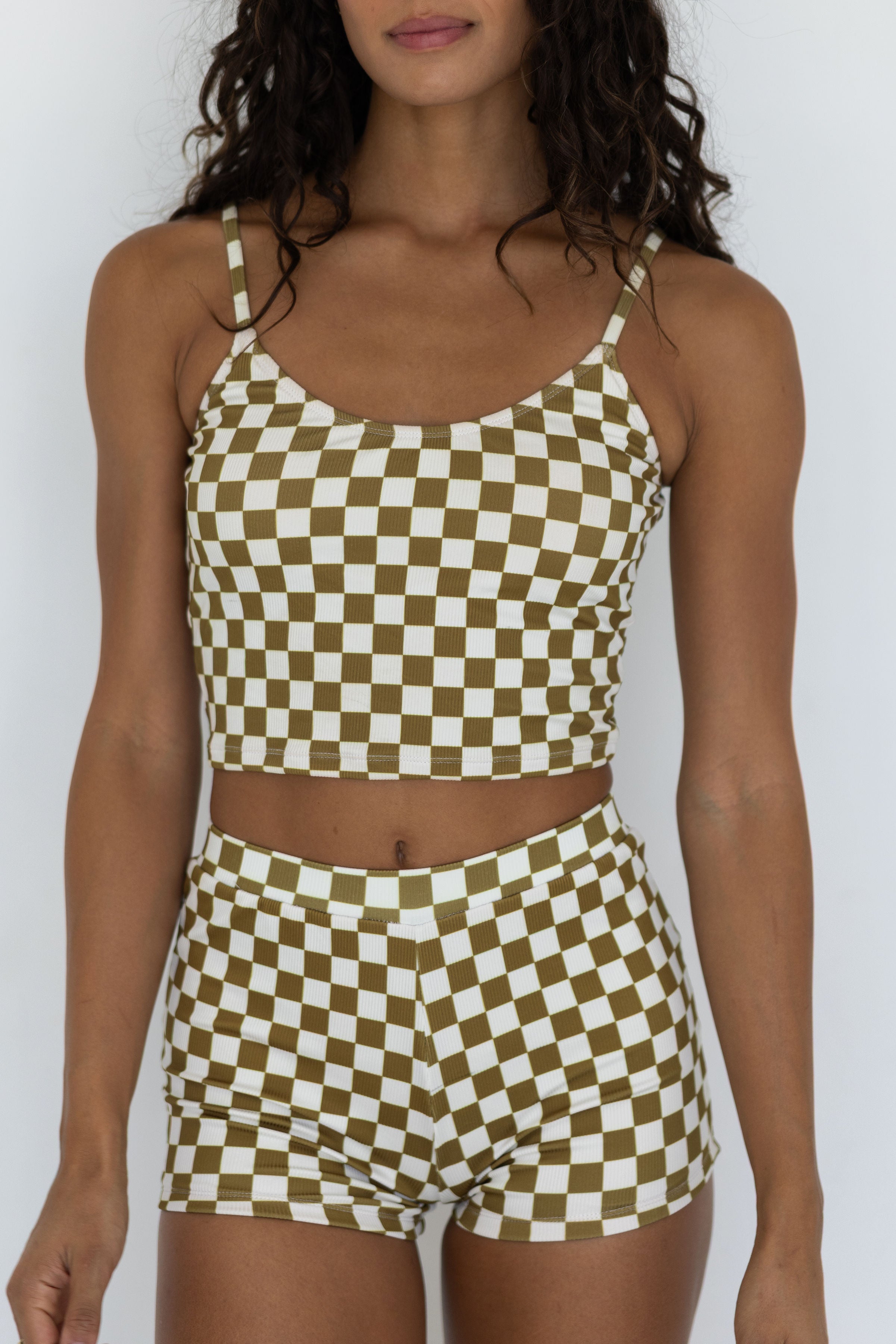 Myrtle Top | Ribbed Scoop Neck Tankini Top