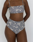 Palma High Waisted Bottoms | Modest Leaf Print Bikini Bottoms