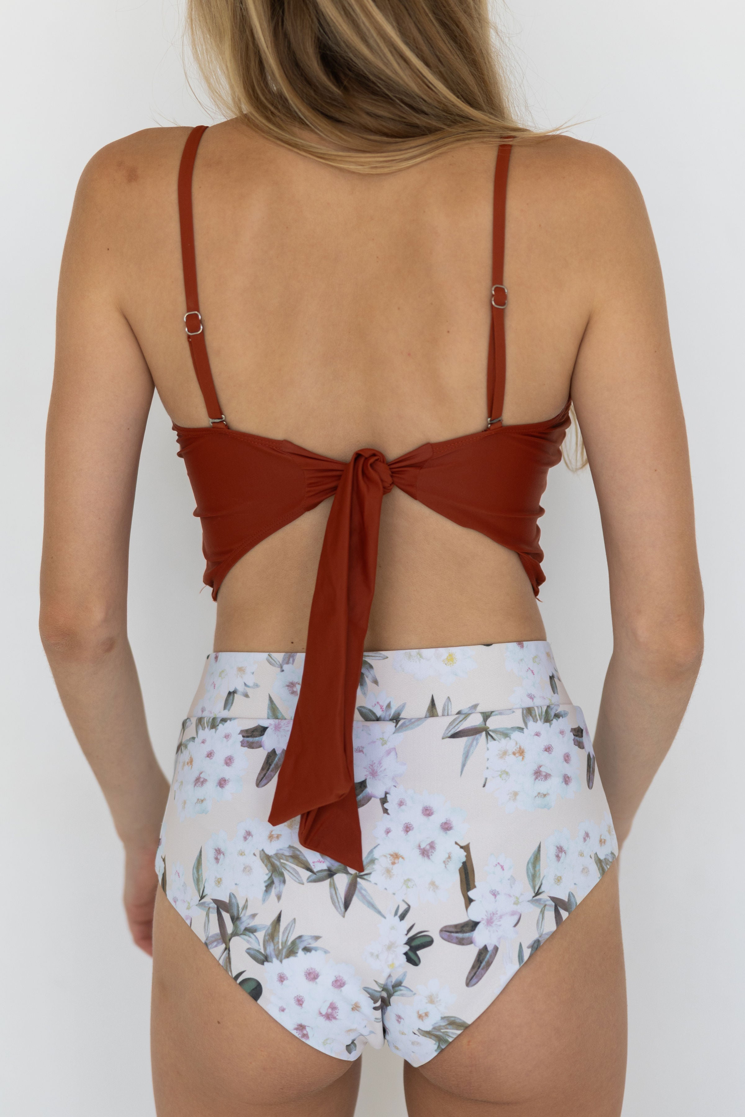 Sandstone Top | Adjustable Tie Back Tankini Top
