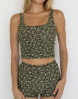 Savannah Top | Floral Textured Square Neck Tankini Top