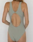 Serena One Piece | Ribbed Tie Front Swimsuit