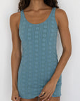 Topaz Swim Dress | Floral Scoop Neck Swim Dress