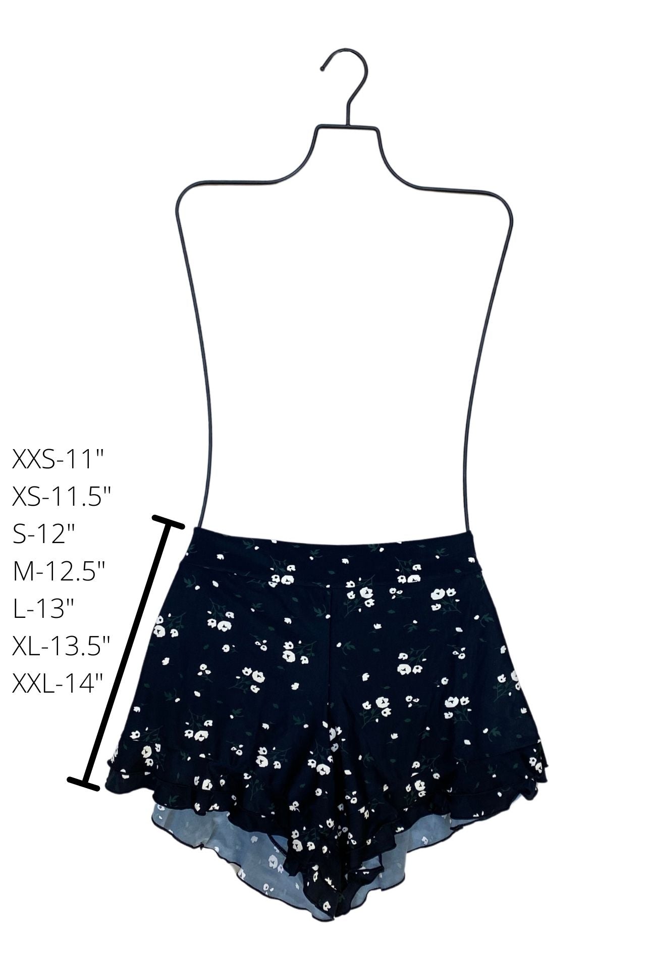 Dahlia High Waisted Swim Shorts | Ruffled Floral Swim Shorts with Built In Liner