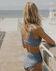 active sports bra style bikini top cropped cut thick straps