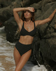 Full Coverage Black Cute Sexy Modest Bikini Black for Women