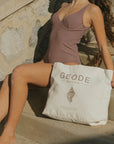 Geode Canvas Beach Bag