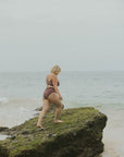 Maroon Modest Bikini for the Beach