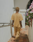 Yellow loungewear pants for women.