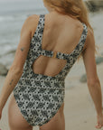 Cute Open Back Modest One Piece Swimsuit