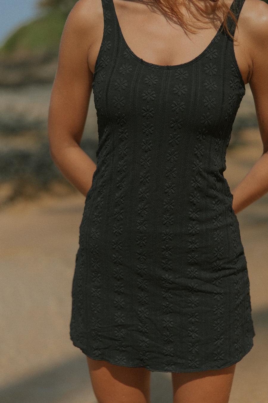 Eclipse Swim Dress | Black Floral Scoop Neck Swim Dress XS Eclipse Swim Dress | Black Floral Scoop Neck Swim Dress XS