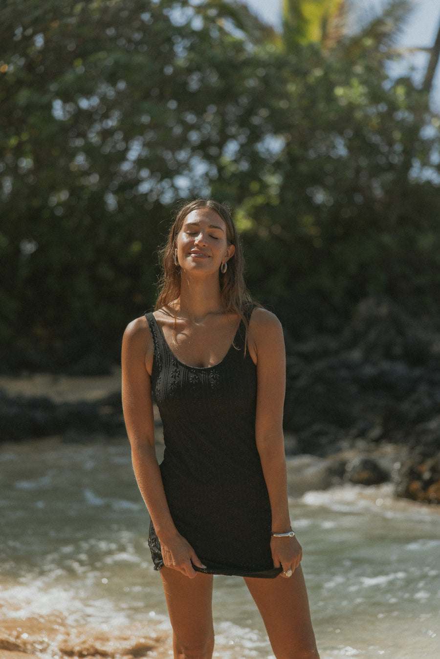 Scoop Neck Floral Swim Dress