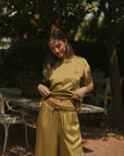Silk loungewear top for women.