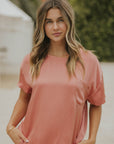 Silk loungewear top for women.
