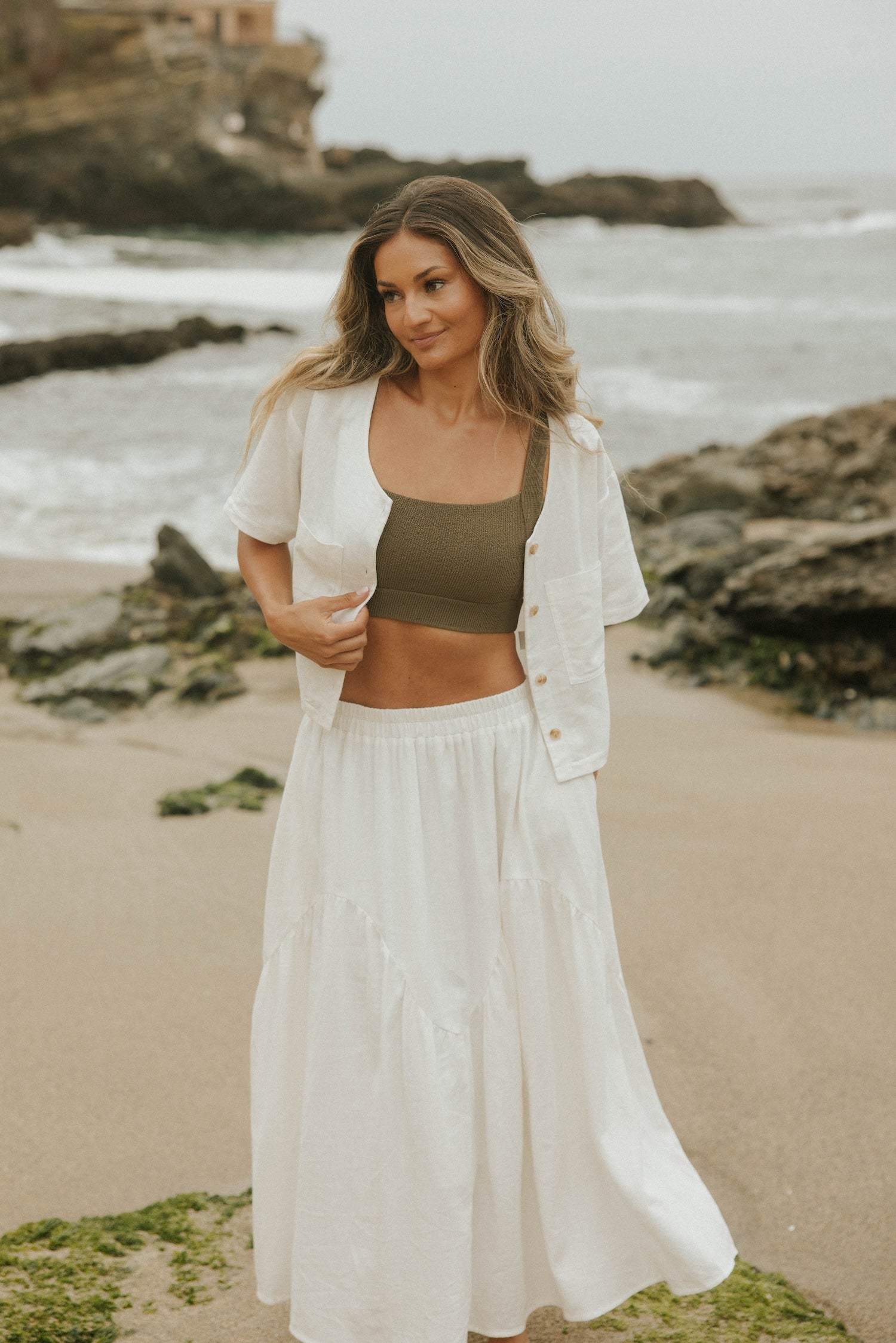 Two piece skirt set for women.