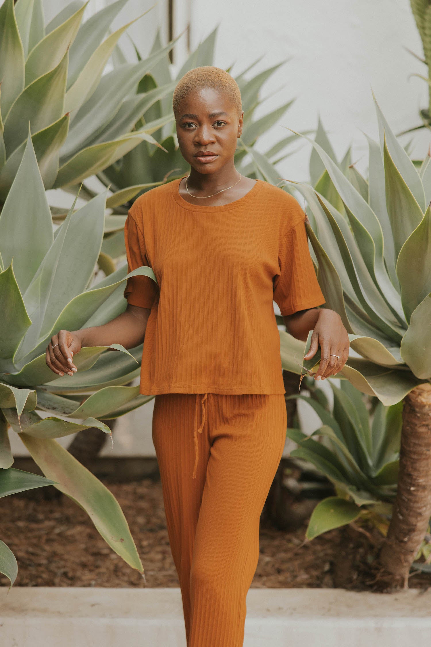 Ribbed lounge top for women. 