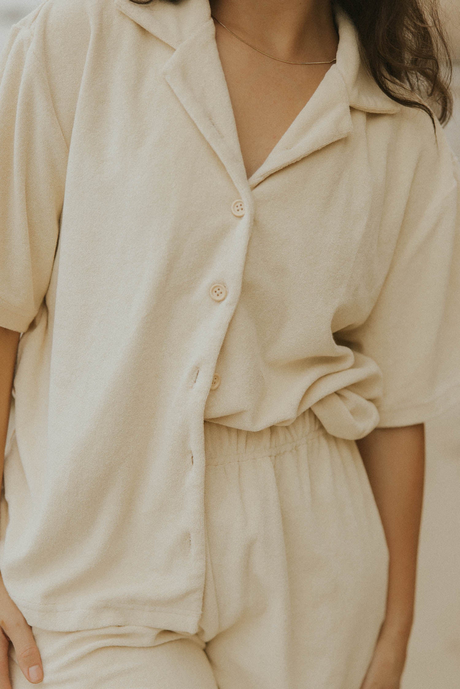 Nursing friendly loungewear top for women.