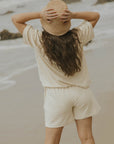 100% cotton shorts matching shorts and top set for women.
