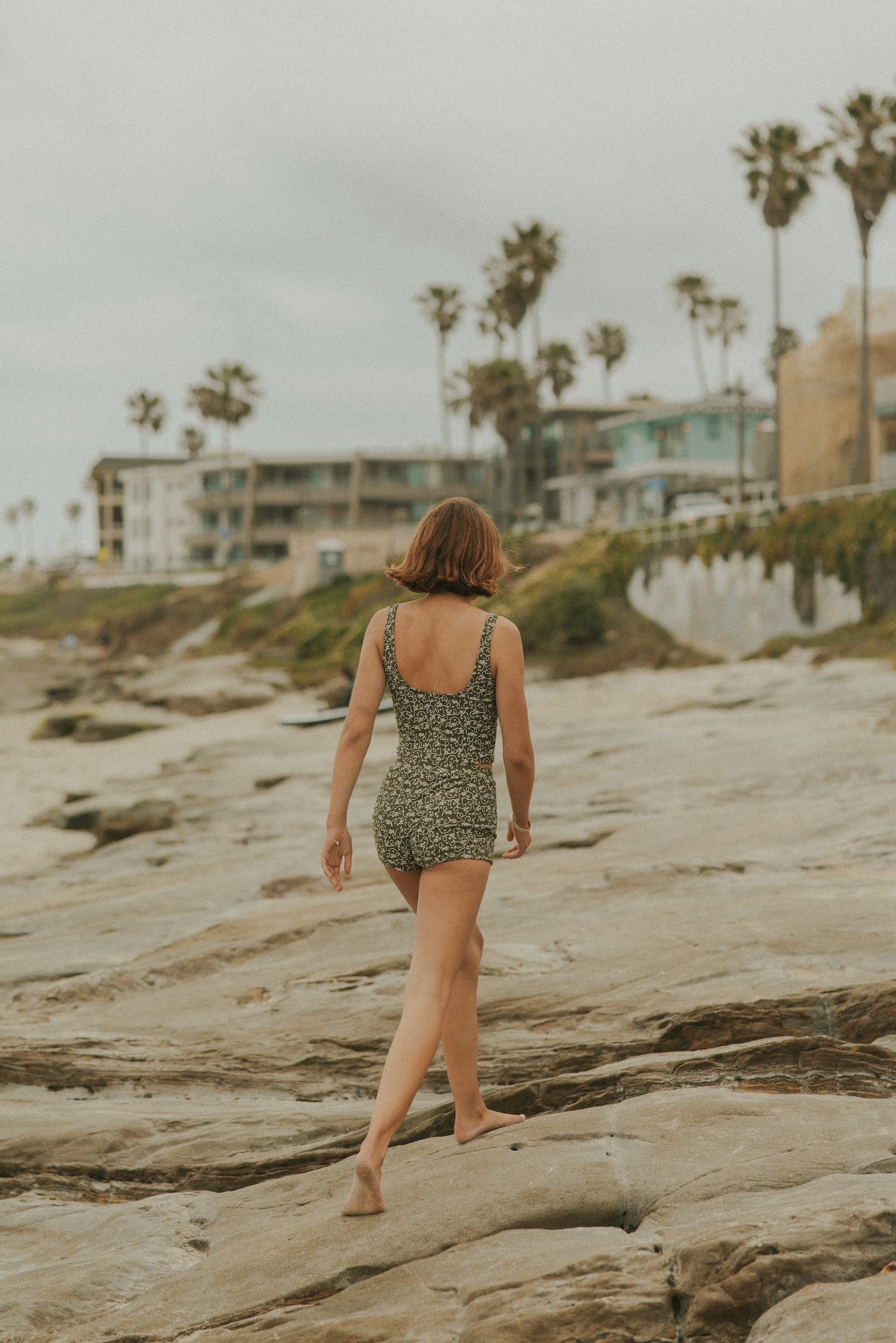 Floral Scoop Back Tankini with Boy Shorts
