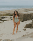 Cute Retro Feminine Minimal One Piece Swimsuit