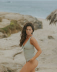 Christian Modest One Piece Swimsuit with Tie