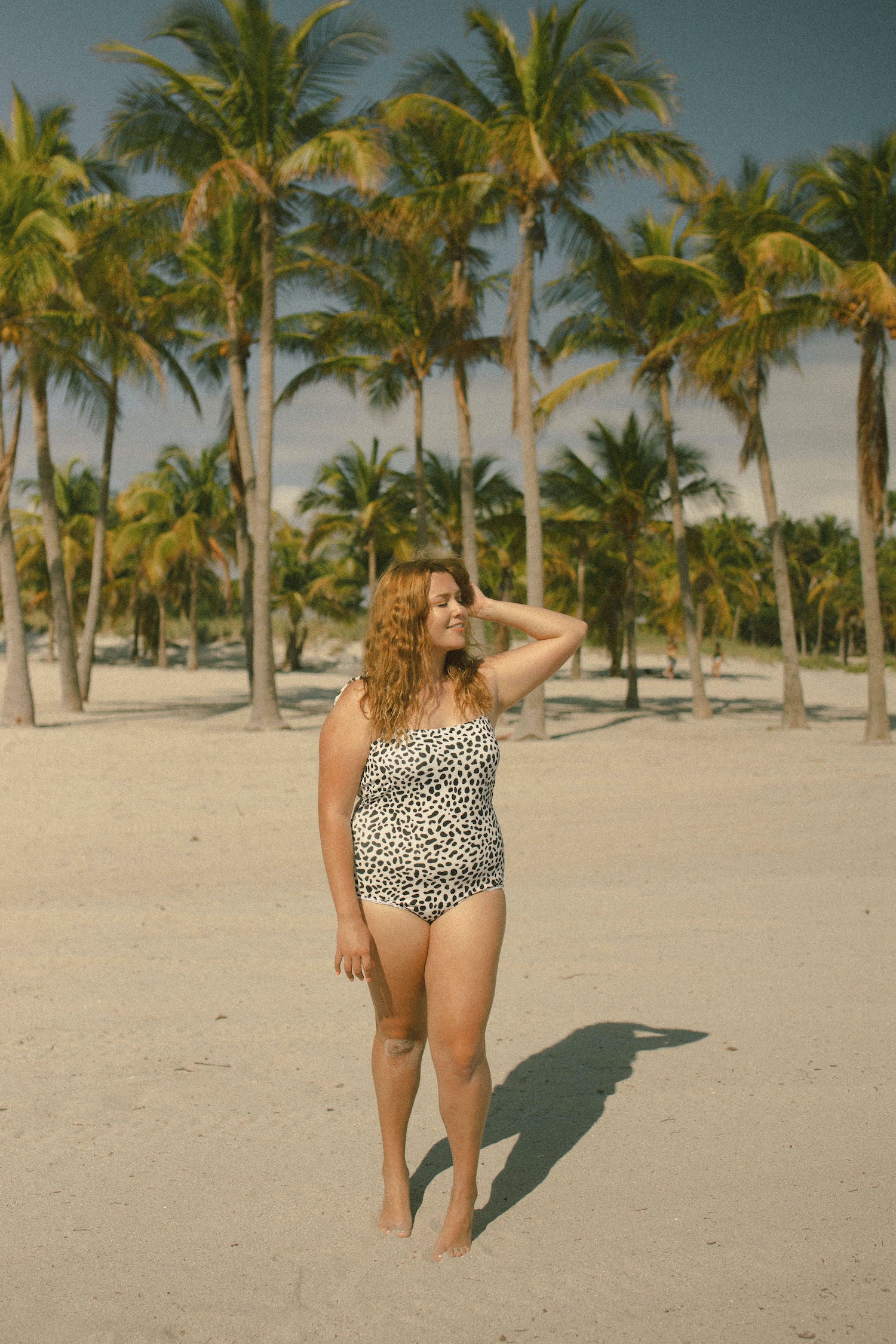 White and Black Cow Print Nursing Friendly One Piece Bathing Suit