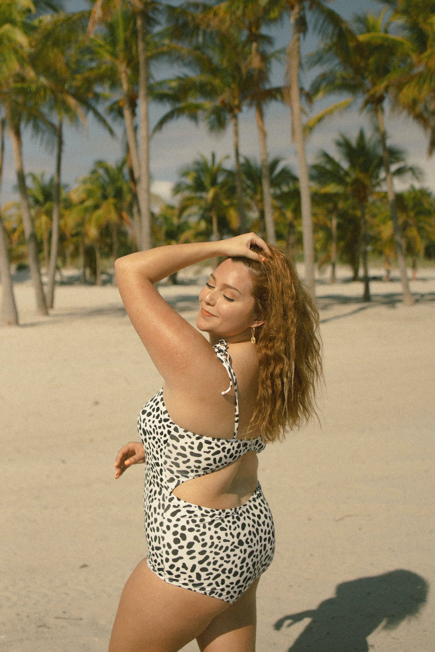 White and Black Floral Nursing Friendly Cute Maternity One Piece Bathing Suit