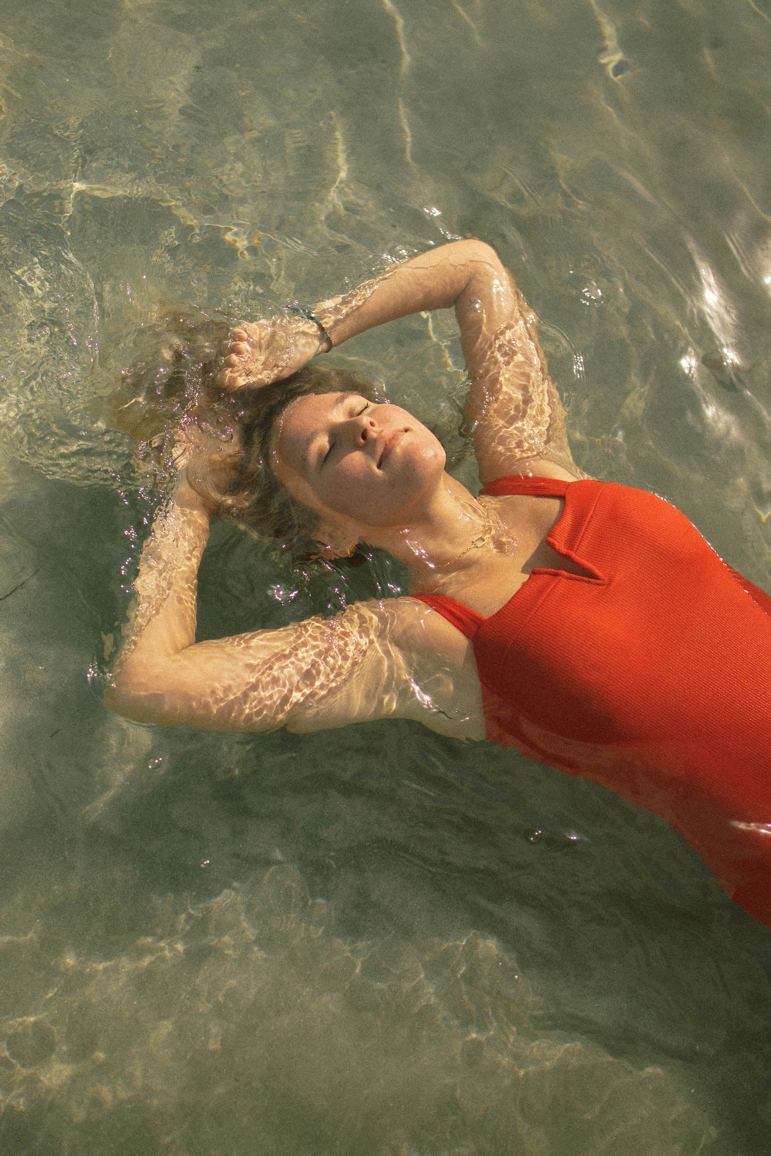 Cute red one piece swimsuit 