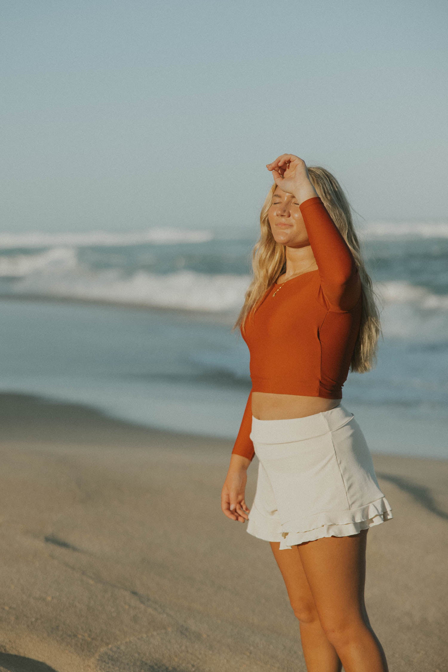 womens swim shorts cream modest swimsuit