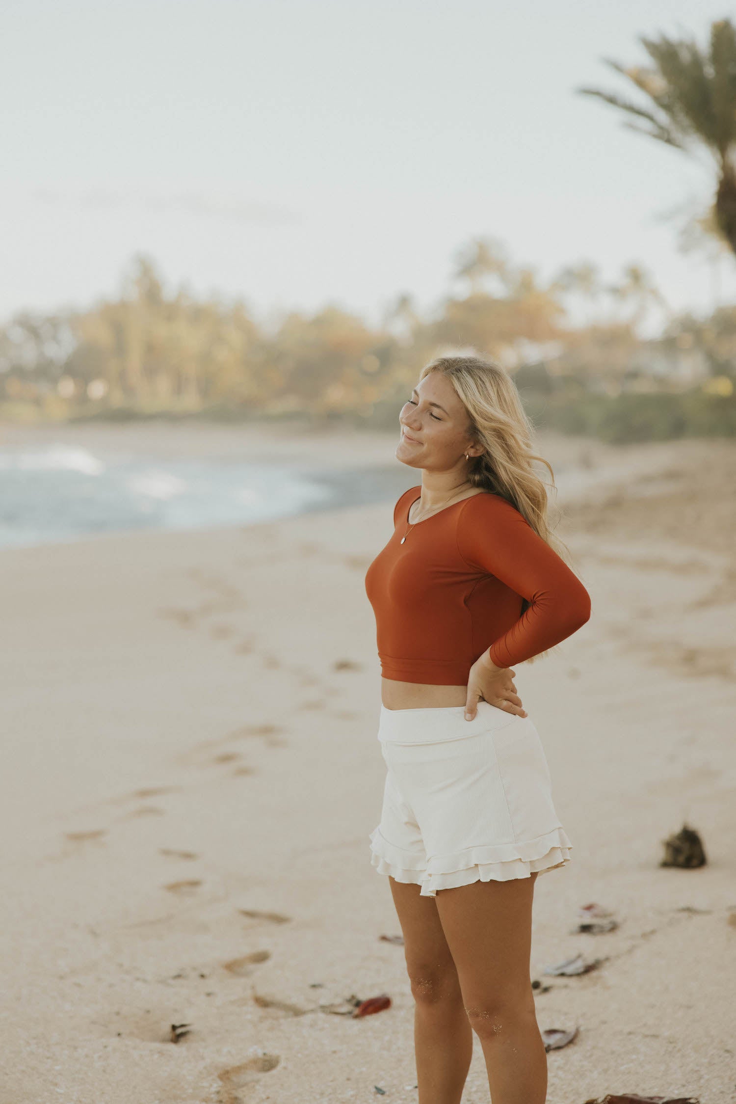 womens swim shorts cream modest swimsuit