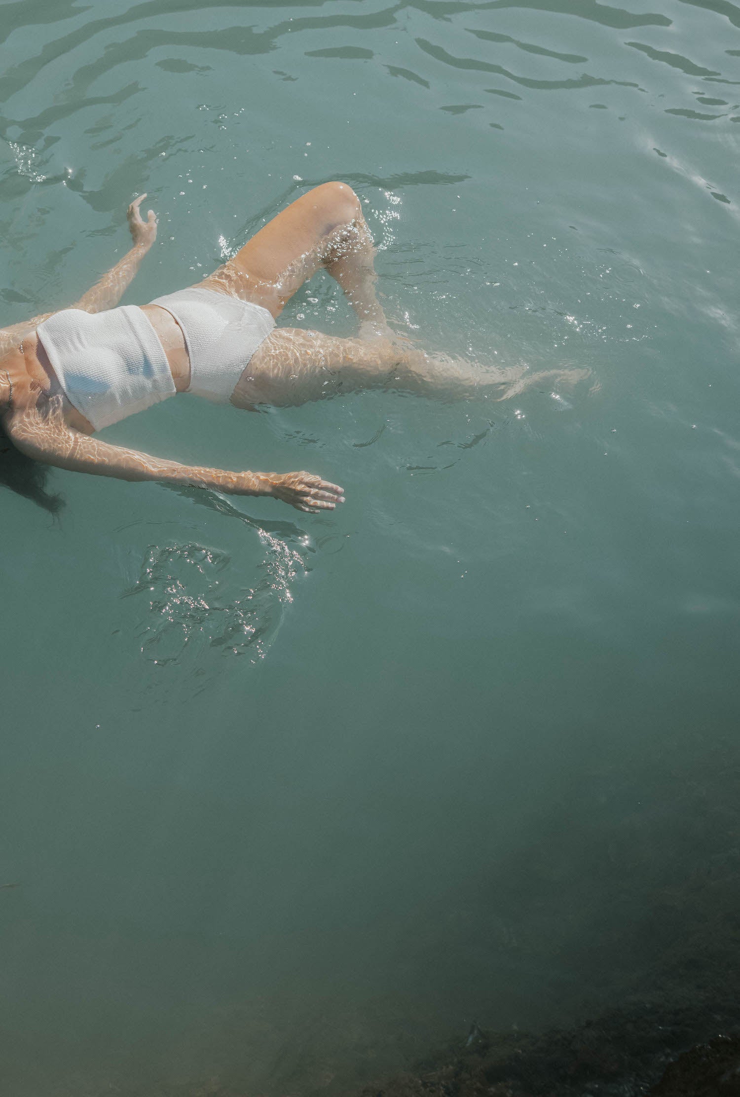 full coverage white bikini bottoms