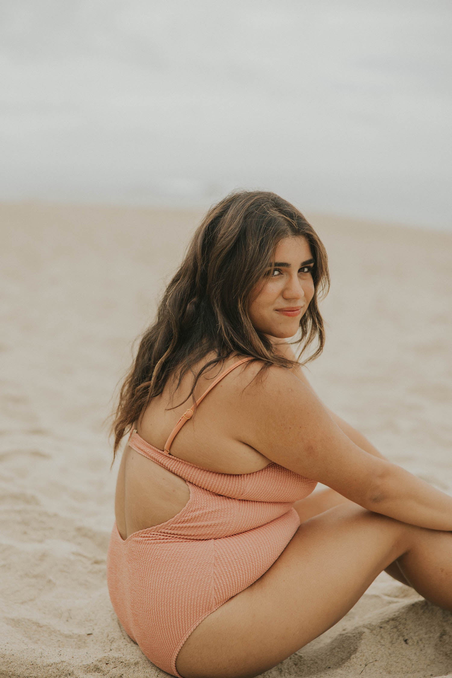 crinkle textured pink one piece swimsuit maternity cute