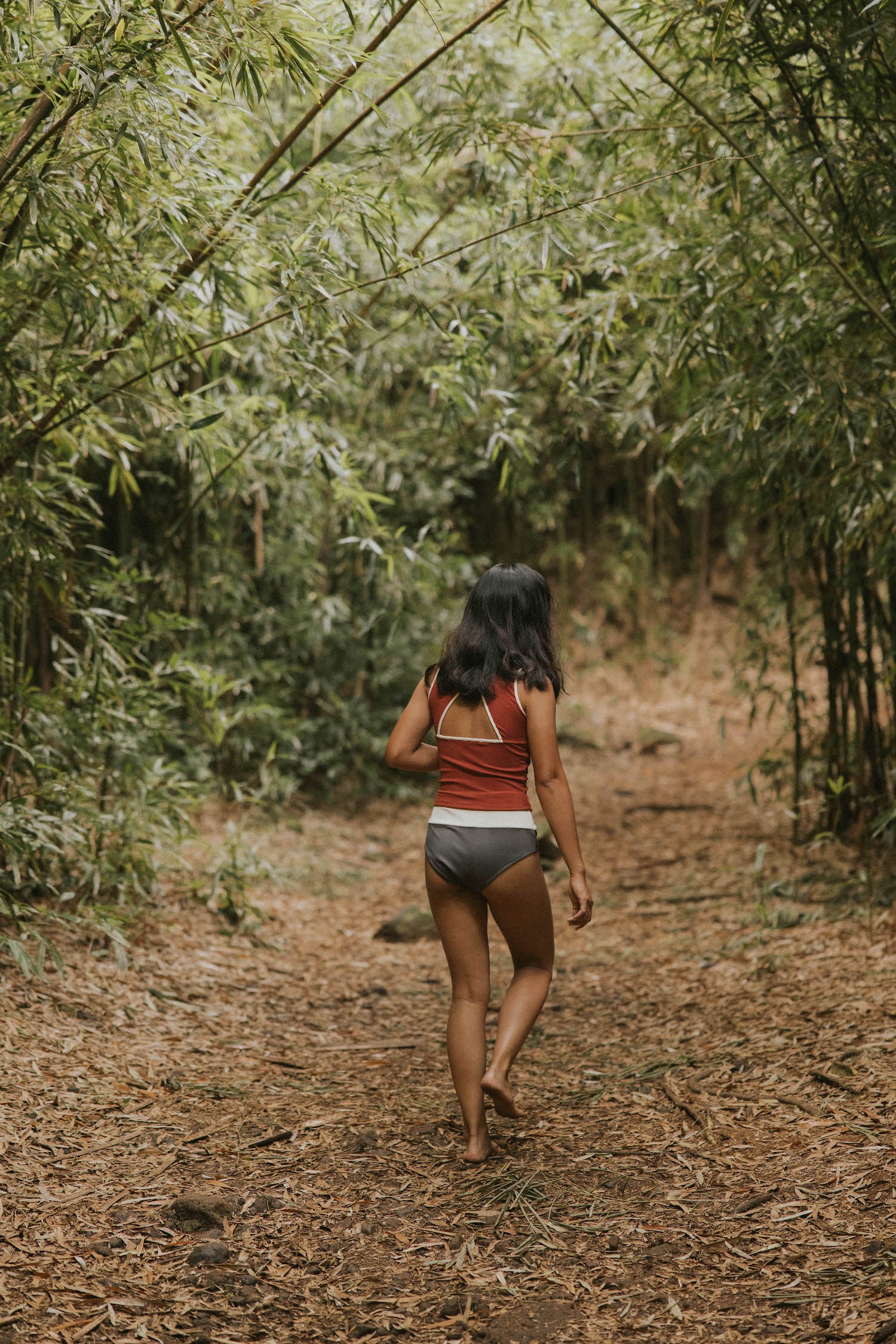 Cute modest grey textured bikini bottoms. 