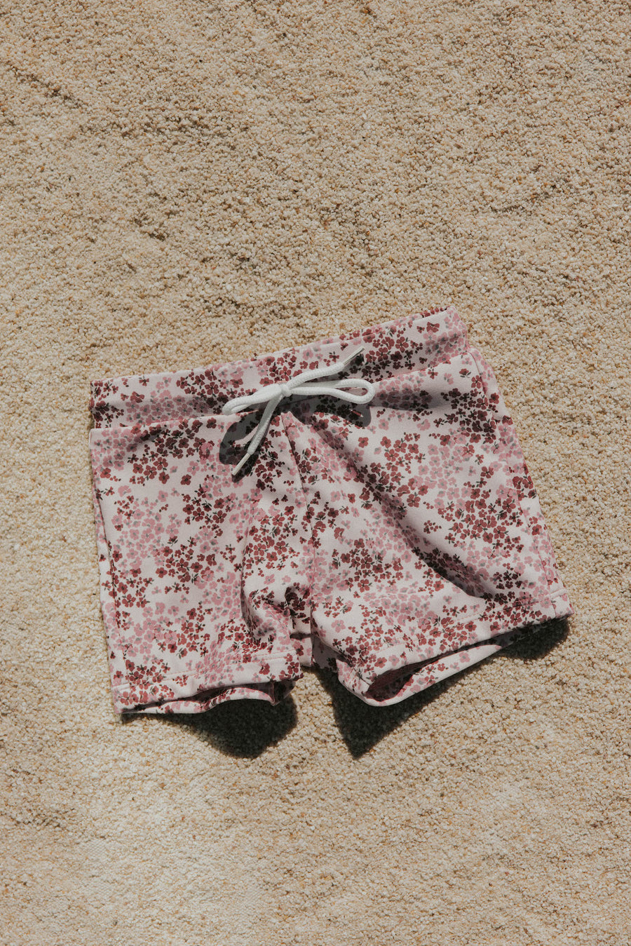 ditsy floral pink infant and toddler boys swim trunks